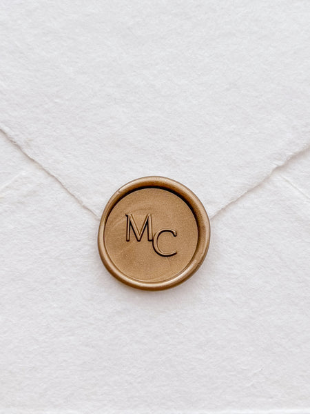 custom initials gold wax seal