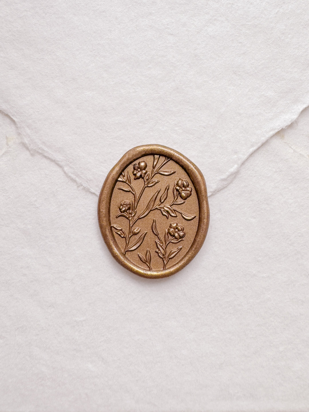 Scarlette 3D Floral Oval Wax Seal Stickers