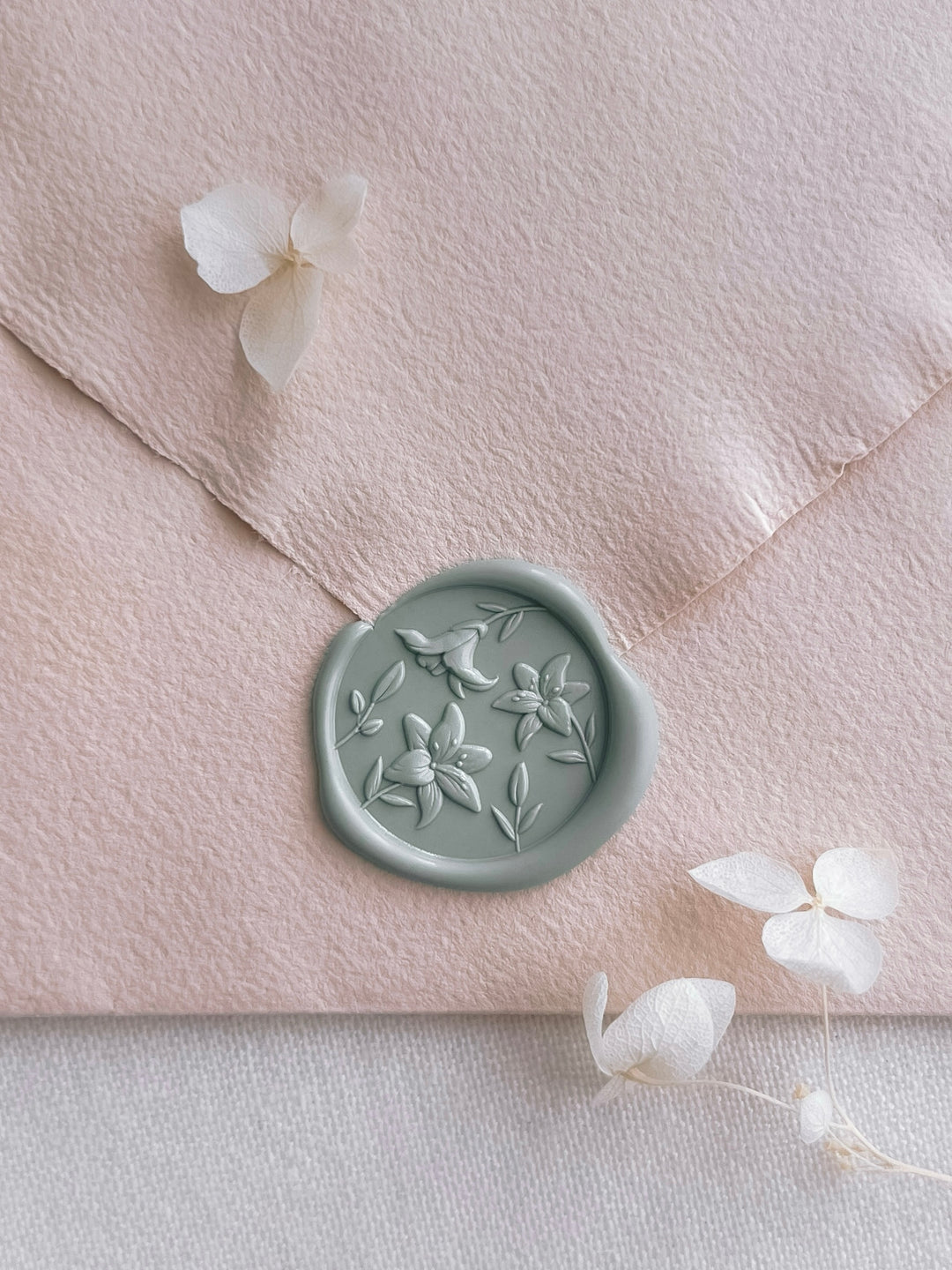 3D Blooming Lilies Wax Stamp