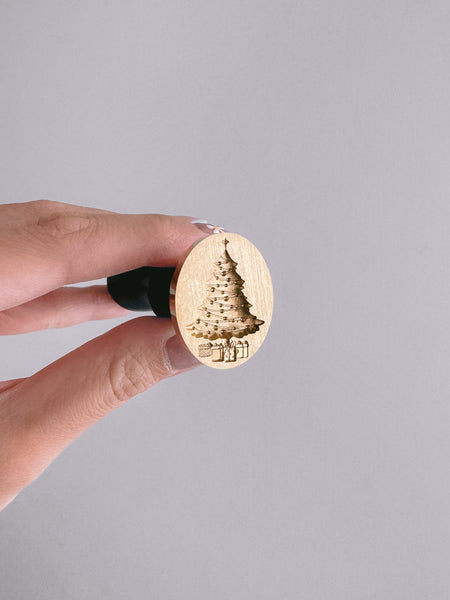 3D Christmas tree brass wax seal stamp