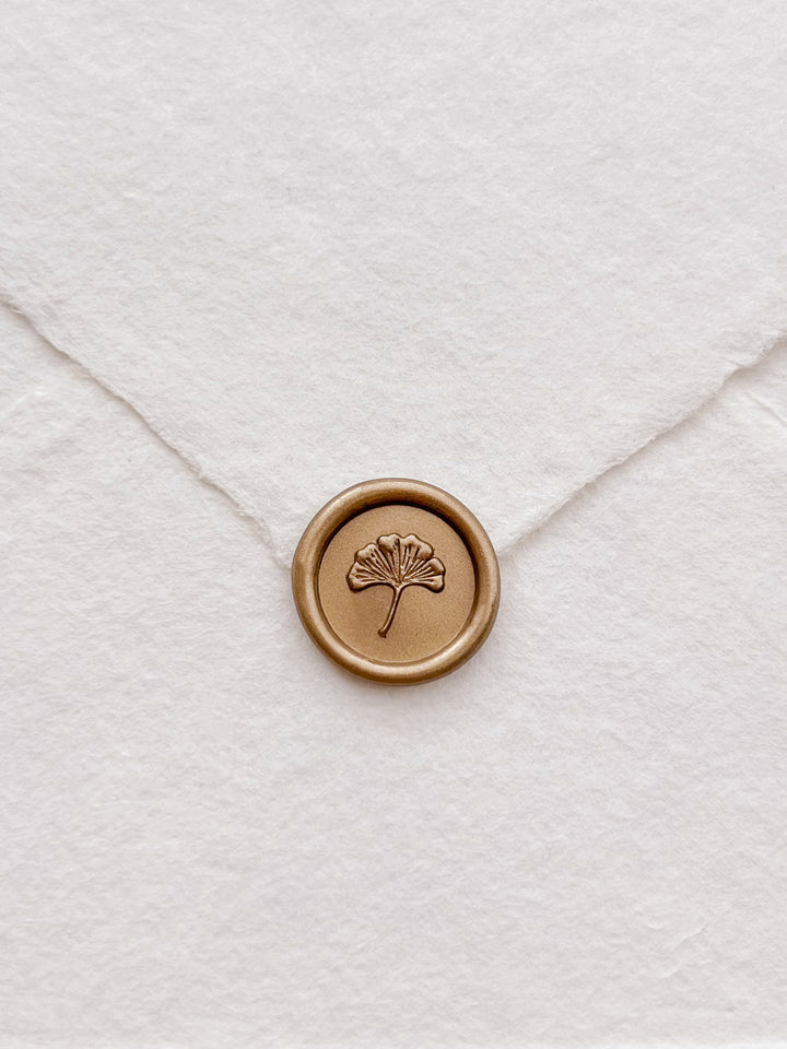 ginkgo leaf mini gold wax seal
