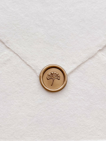 ginkgo leaf mini gold wax seal