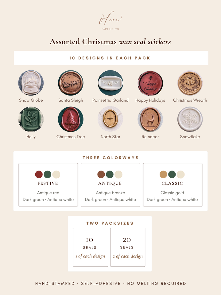 Assorted Christmas wax seal stickers product poster 
