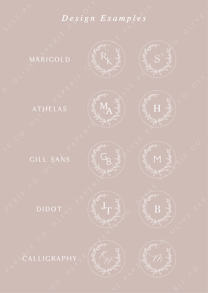 custom monogram wax stamp font options