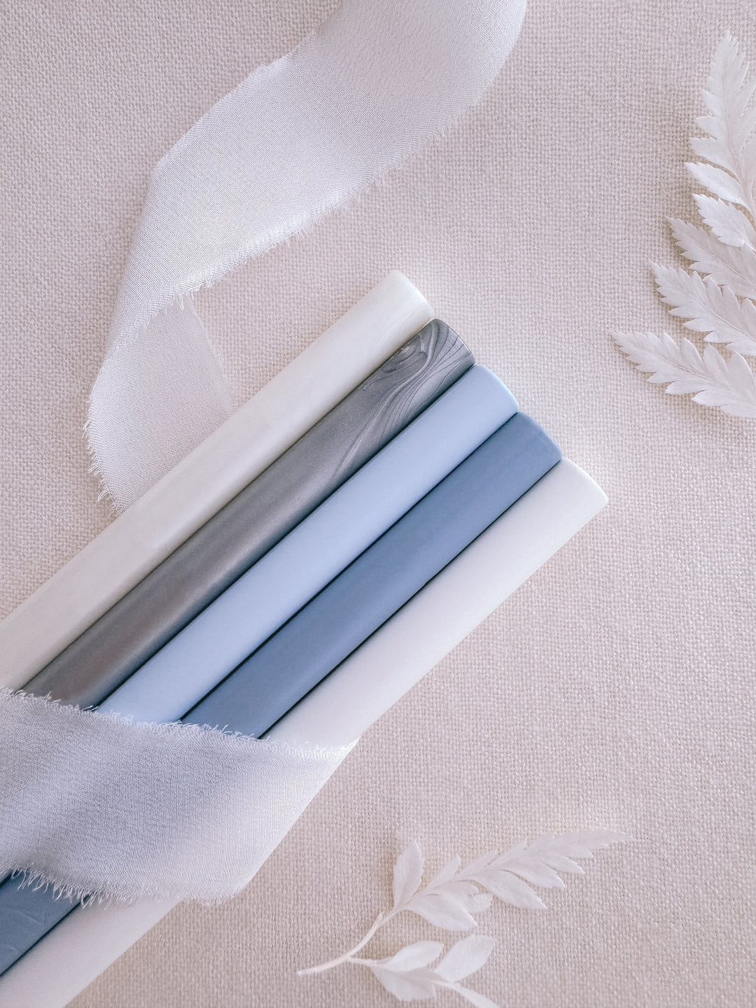 Christmas blue and white glue gun sealing wax sticks