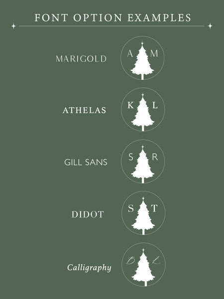 Christmas monogram wax seal design examples