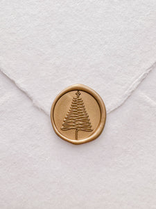 Christmas tree gold wax seal