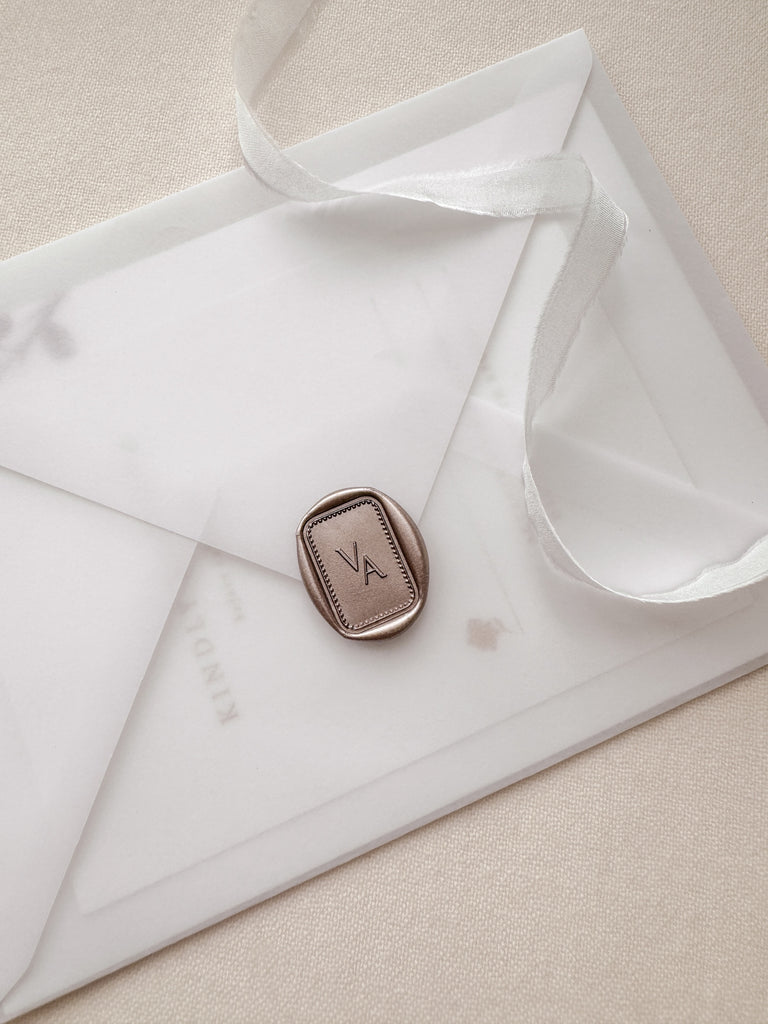 Classique Border Monogram Rectangular Wax Seals – Olive Paperie Co.