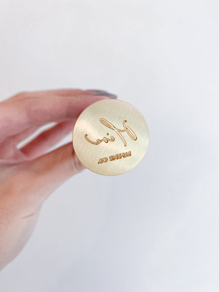 Custom wax seal stamp head with logo design 