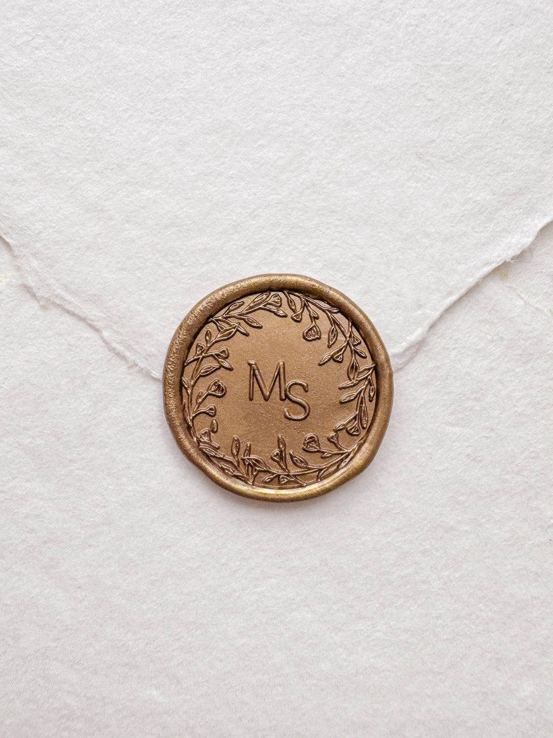 Floral Crown Monogram Wax Seals