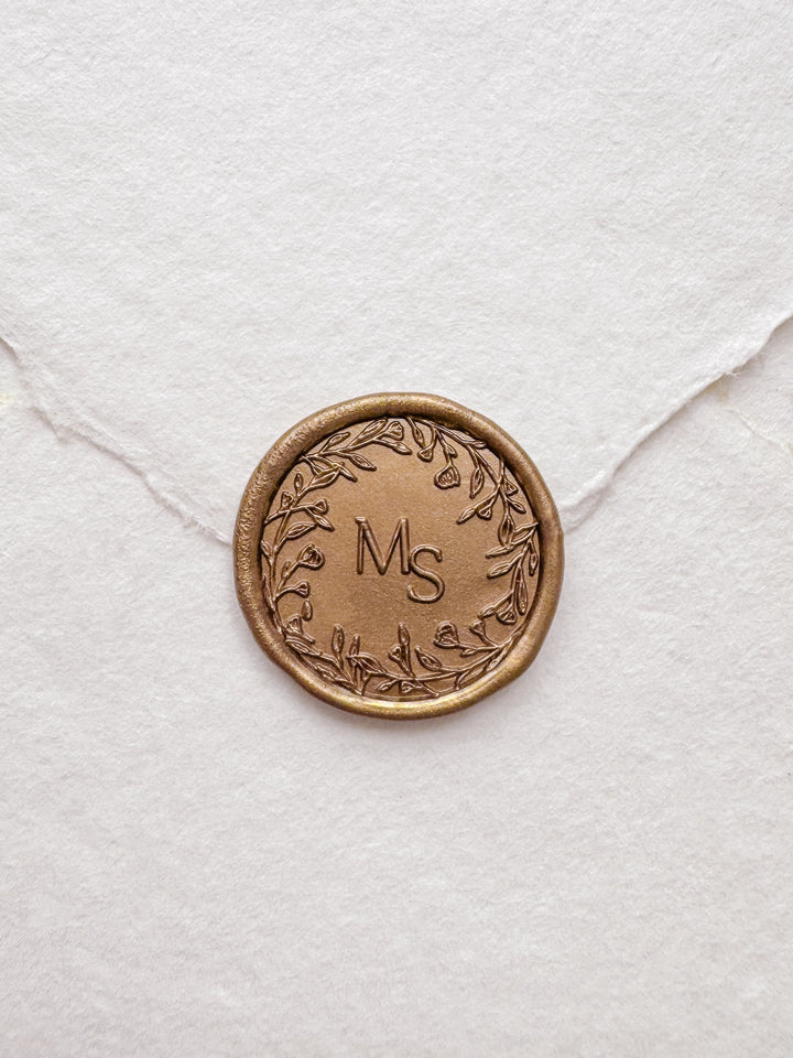 Floral Crown Monogram Wax Seals