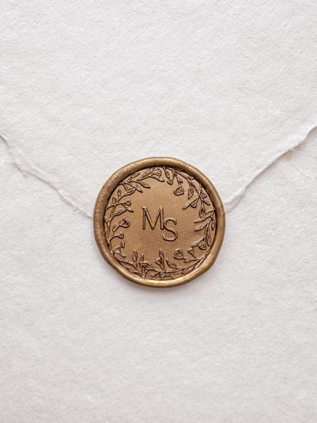 Floral Crown Monogram Wax Seals