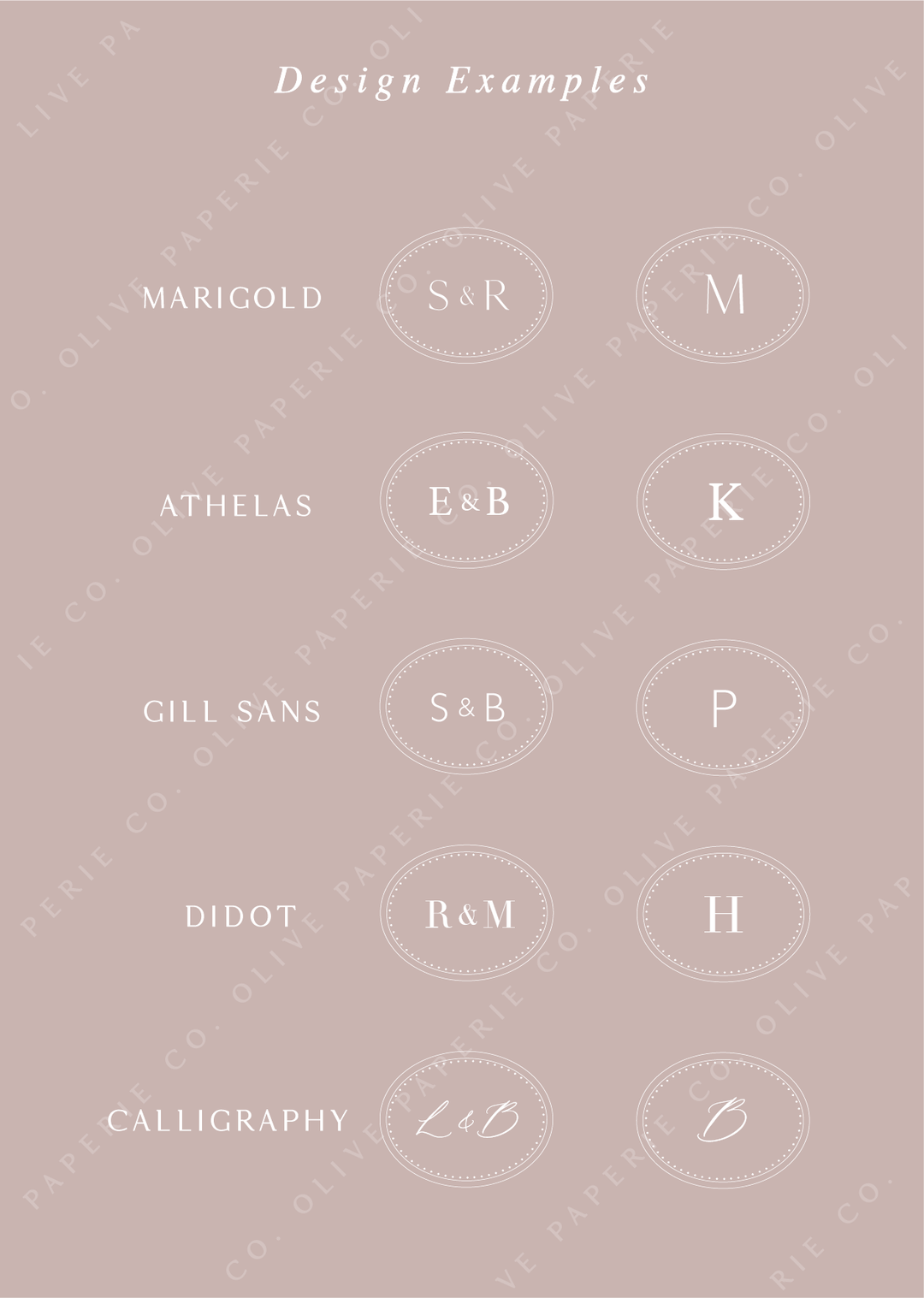 font examples for custom wax stamp