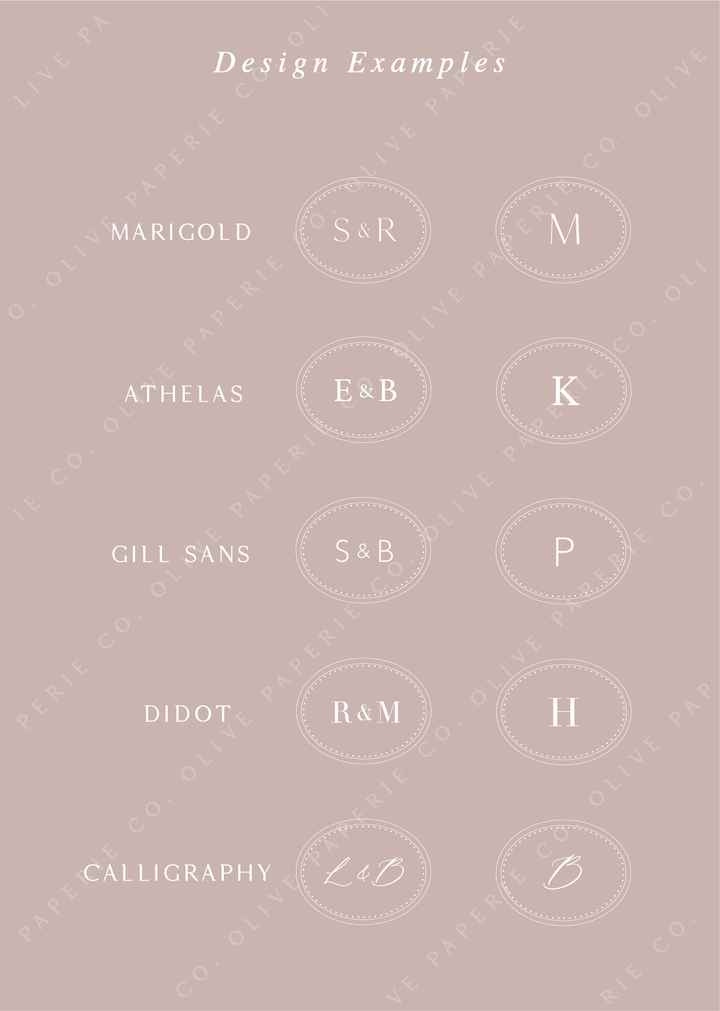 font examples for custom wax stamp