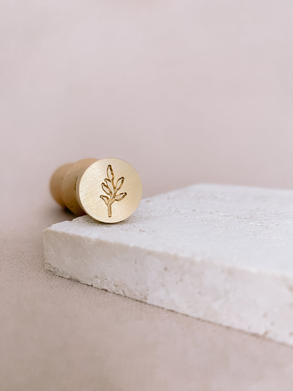 mini leaf wax seal brass stamp head