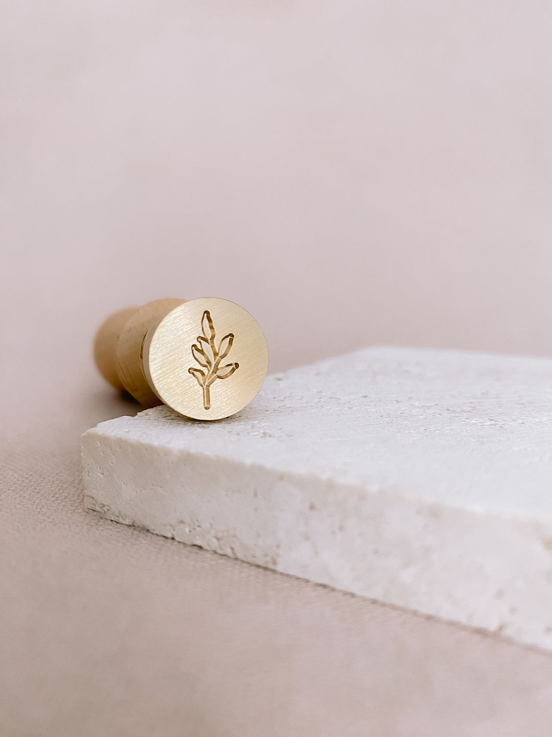 mini leaf wax seal brass stamp head