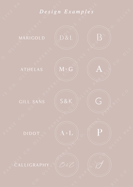 custom monogram wax stamp font options