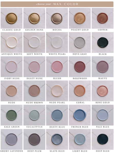 monogram wax seal color options