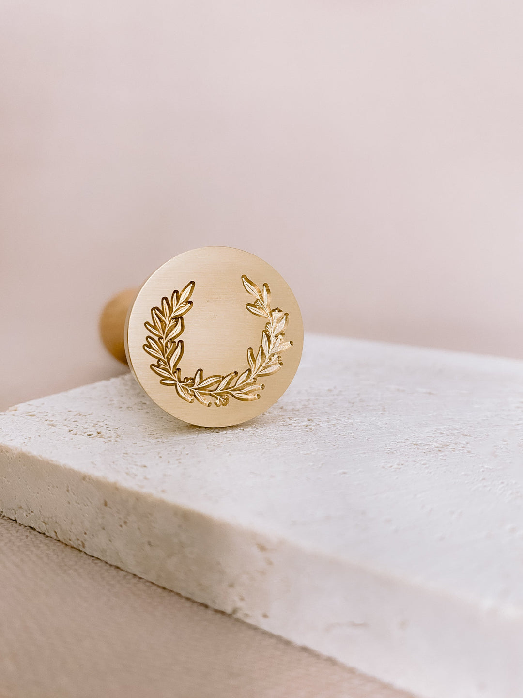 Garden wreath design wax seal brass head stamp
