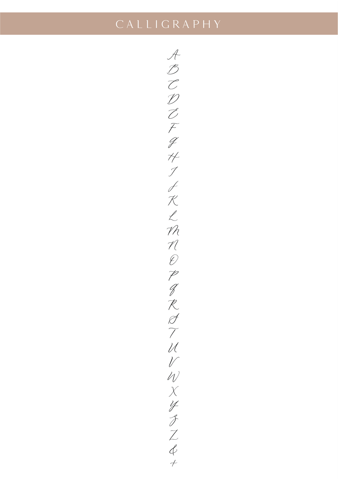 Calligraphy font for monogram personalisation