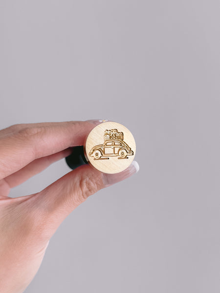 Christmas vintage car brass wax seal stamp