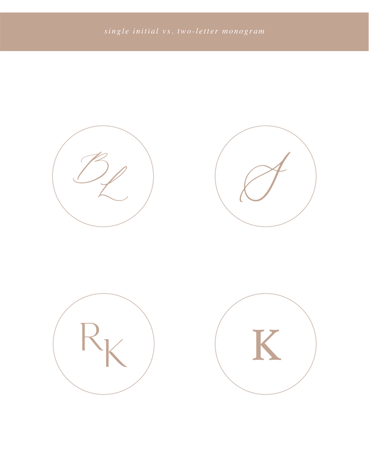 Monogram letter initials sample designs 