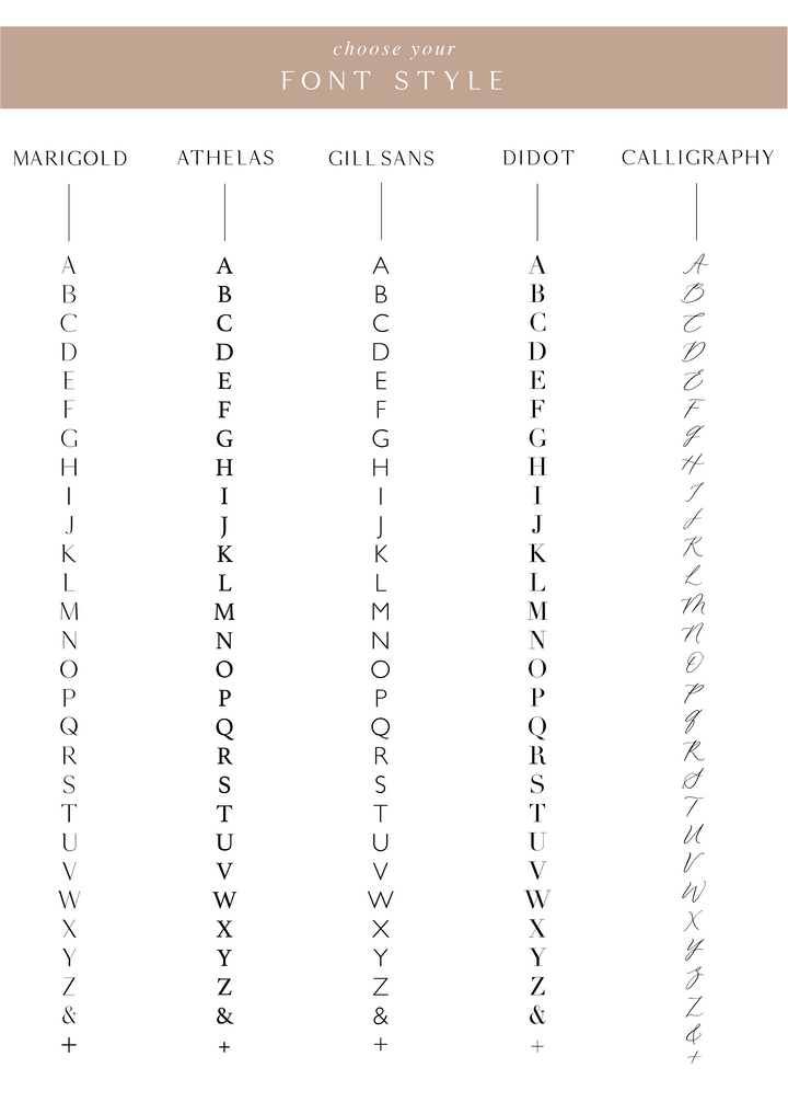 Font style option chart