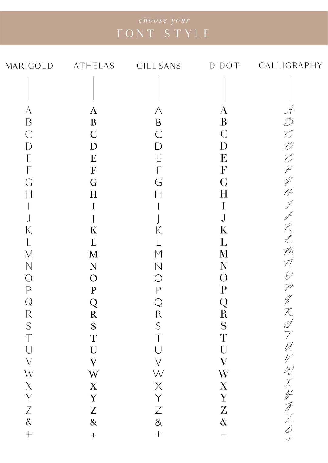 Font style options