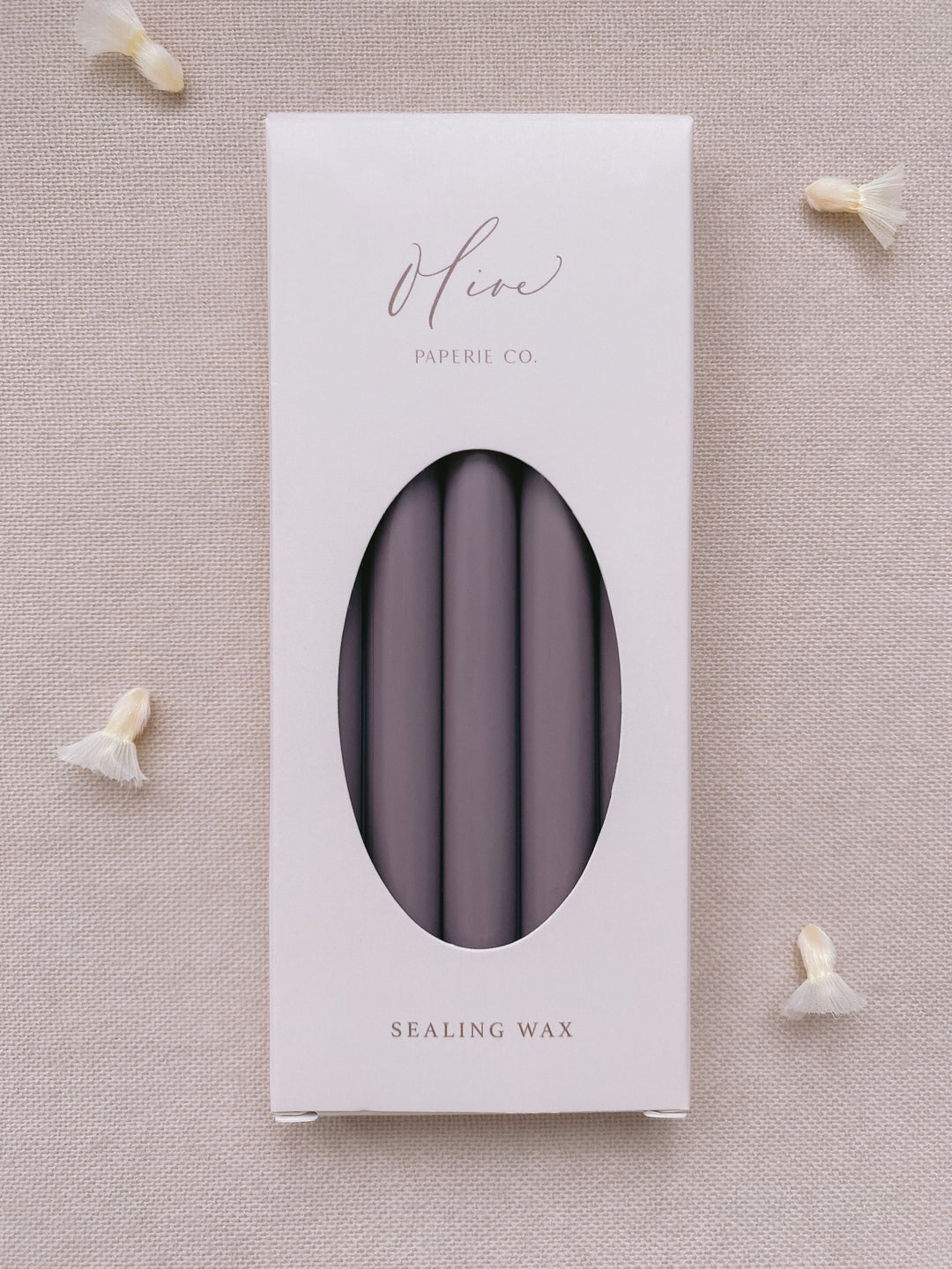 a box of 5 dark purple sealing wax sticks_front angle