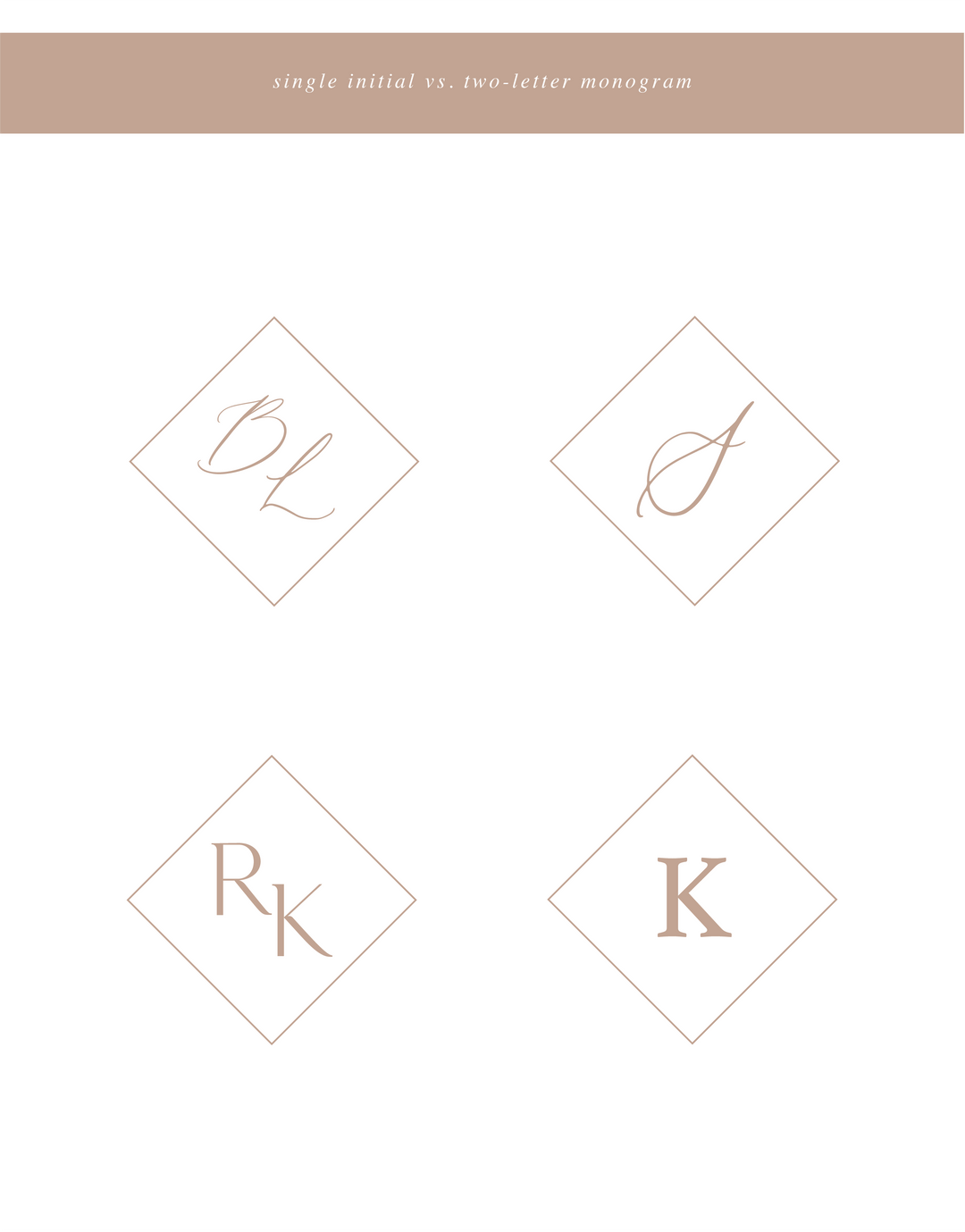 Monogram initial design samples