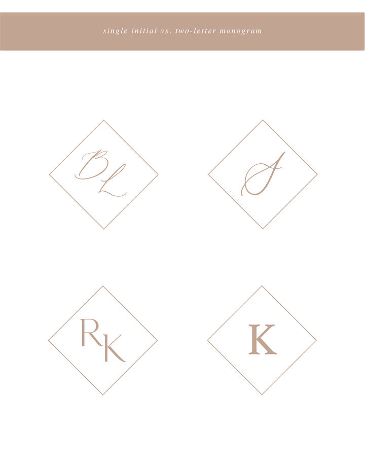 Monogram initial design samples