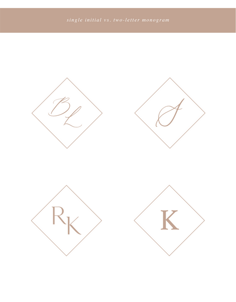 Monogram initial design samples