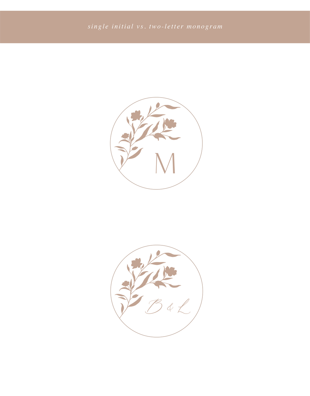 Single initial vs two letter monogram