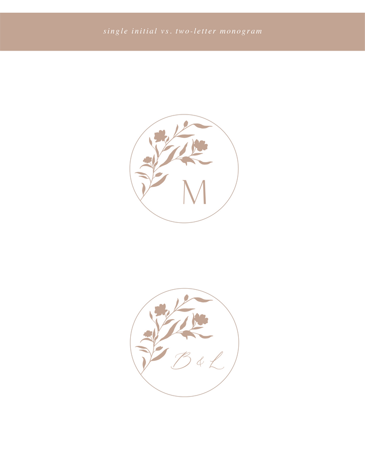 Single initial vs two letter monogram
