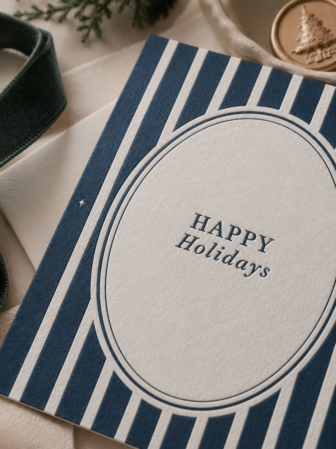 Happy Holidays Letterpress Cards