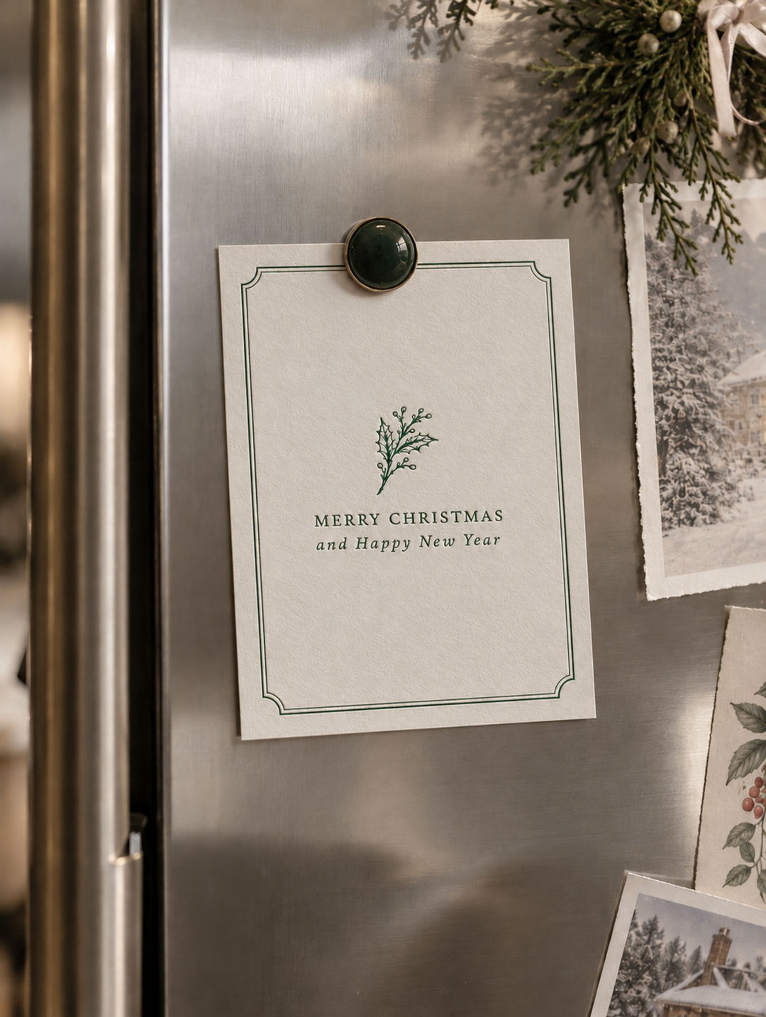 Winter Sprig Letterpress Christmas Cards