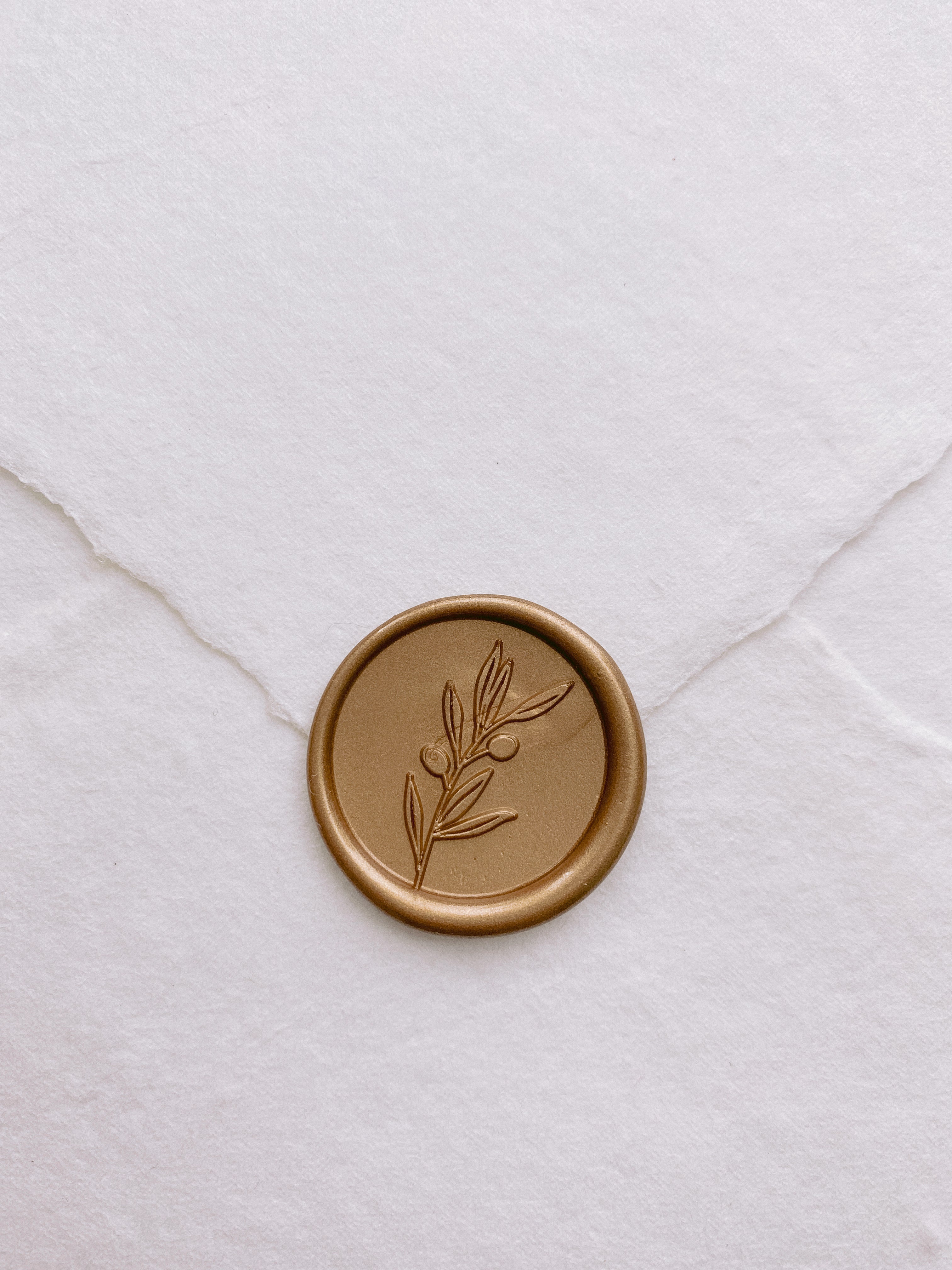 Olive Branches Wax Seal Stamp with Gold Wax Sticks – Written Word  Calligraphy and Design