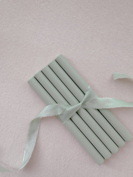 sage green sealing wax sticks for glue gun