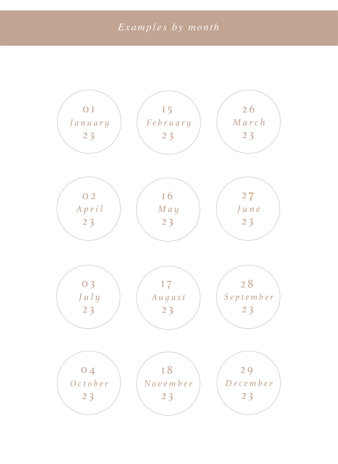 Example by month