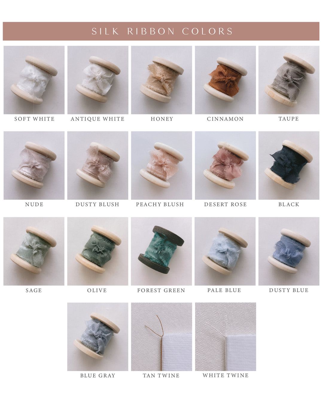 vow book silk ribbon options