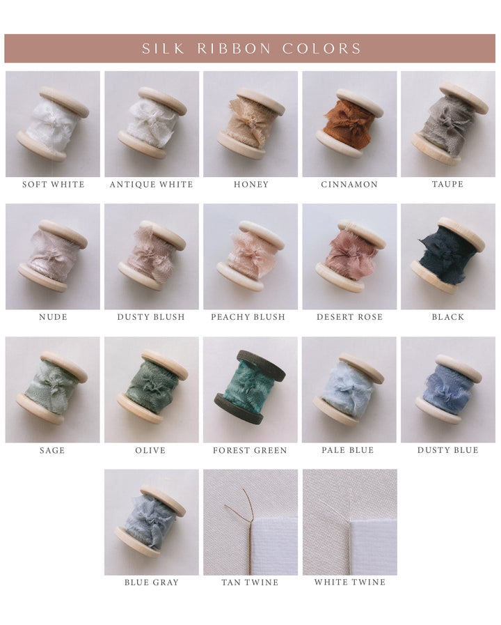 vow book silk ribbon options