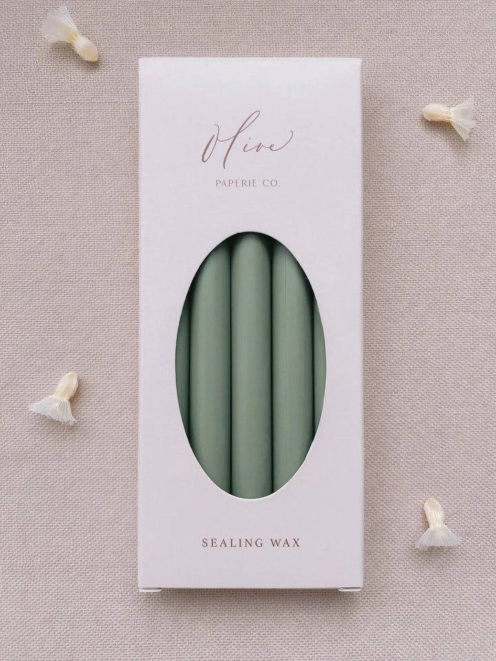 sage green glue gun wax sticks 