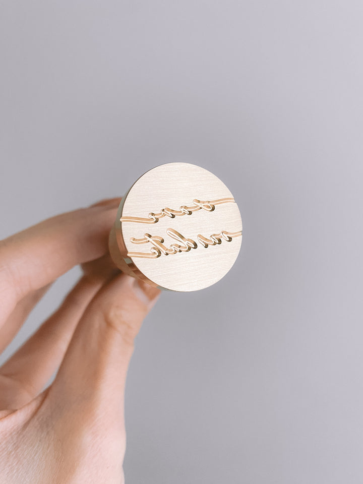Save our date calligraphy script wax seal brass stamp head