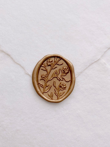Flower Floral Heart Wax Seal Stamp