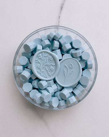 Dusty Blue Sealing Wax Beads – Olive Paperie Co.