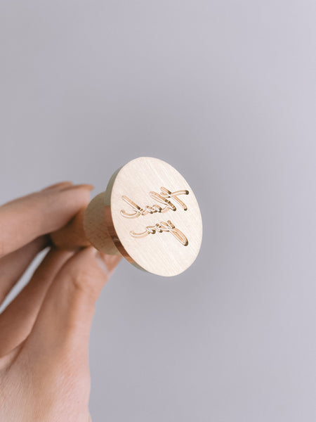 Thank You calligraphy script oval wax seal brass stamp head